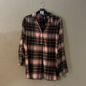 36 Bobeau Plaid Top